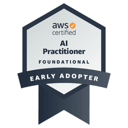 AWS Certified AI Practitioner badge issued by Amazon Web Services